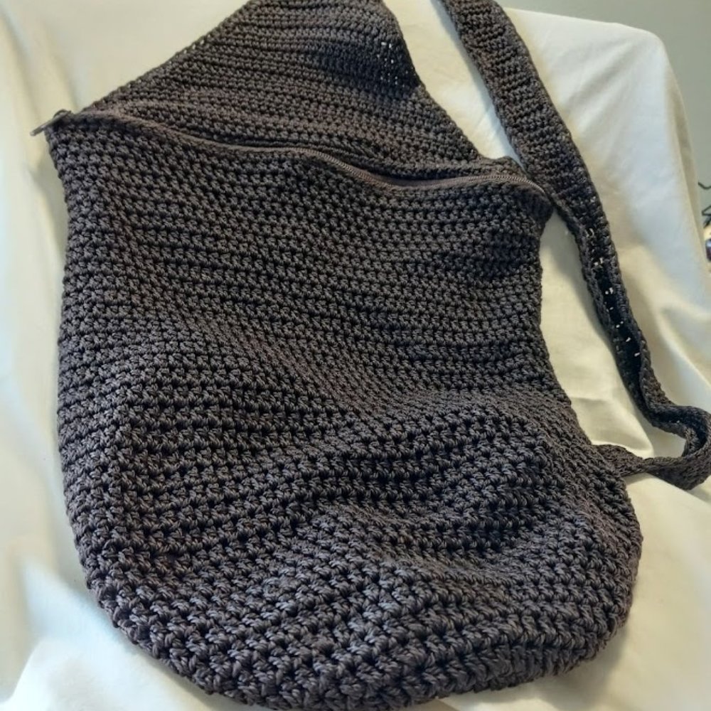 Crossbody tote bag brown